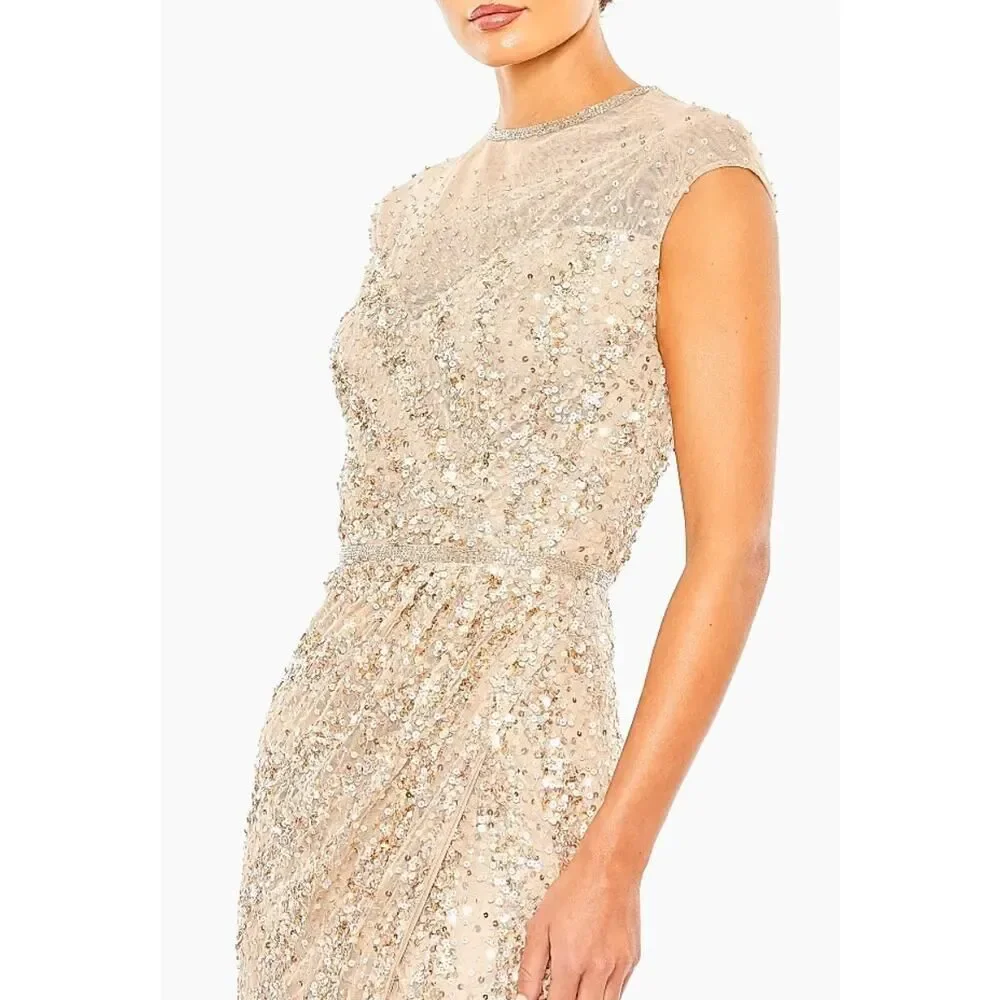 Mac Duggal Sleeveless Beaded & Sequined Gown - Size 2 - NWT - Picture 3 of 6